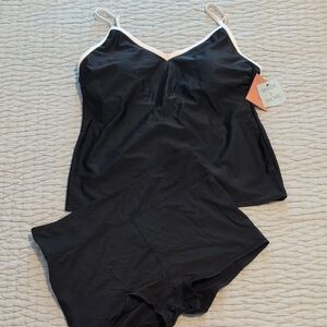 Shade & Shore Black and White Women's Bathing Suit